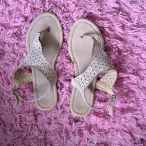 Tan sparkly sandals 🩴